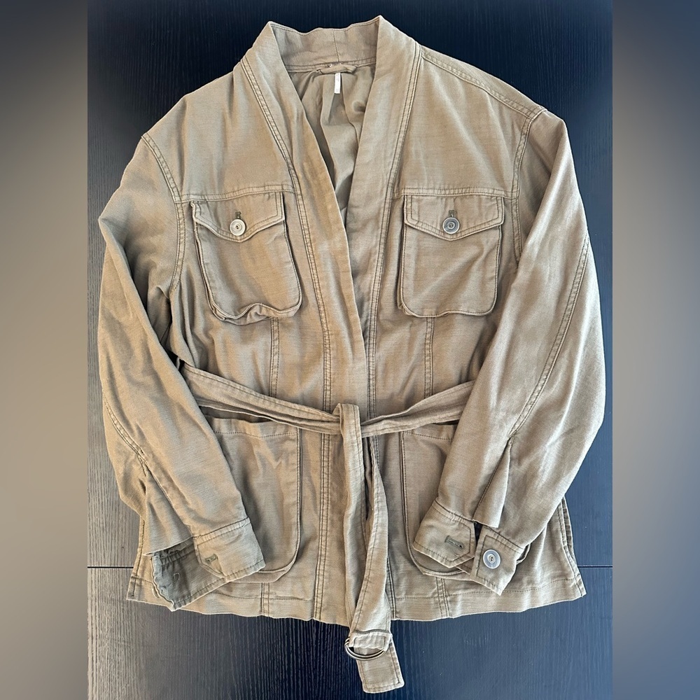 Free People Belted Wrapped Military
Jacket - Picture 3 of 11